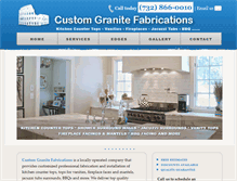 Tablet Screenshot of customgranitefabrications.com